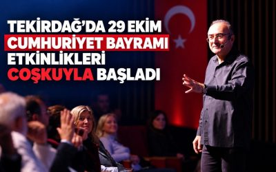 TEKİRDAĞ'DA 29 EKİM CUMHURİYET BAYRAMI ETKİNLİKLERİ COŞKUYLA BAŞLADI